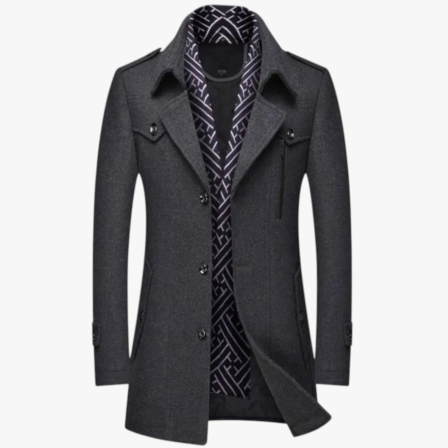 Dalton | Eleganz und Wärme - Langer Wollmantel für den Winter