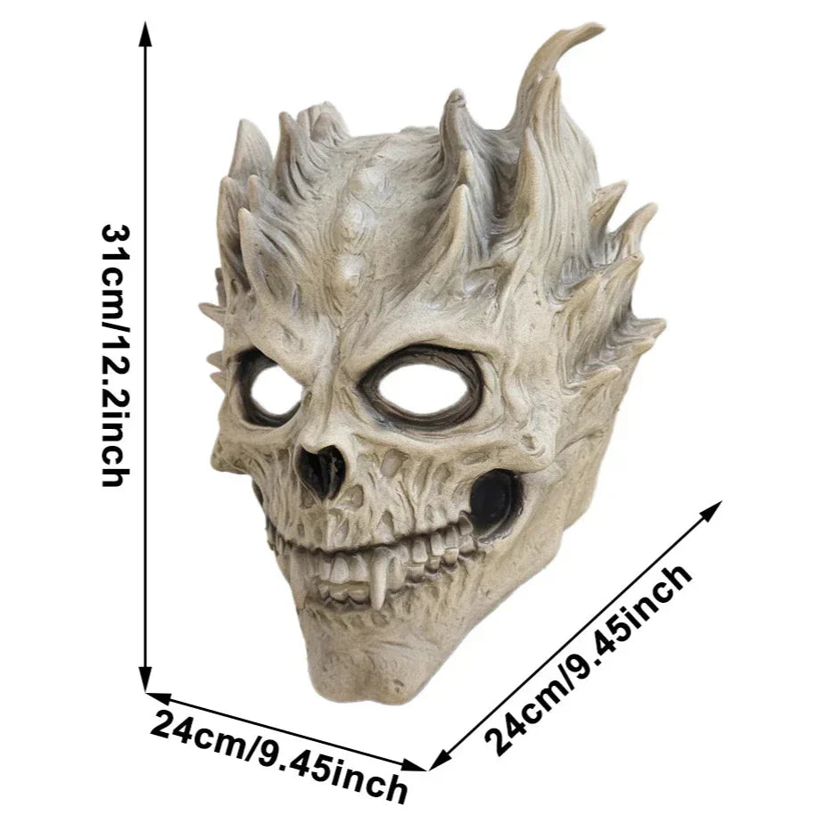 Gruselige Schädelmaske - Realistische Kopfmaske für Halloween