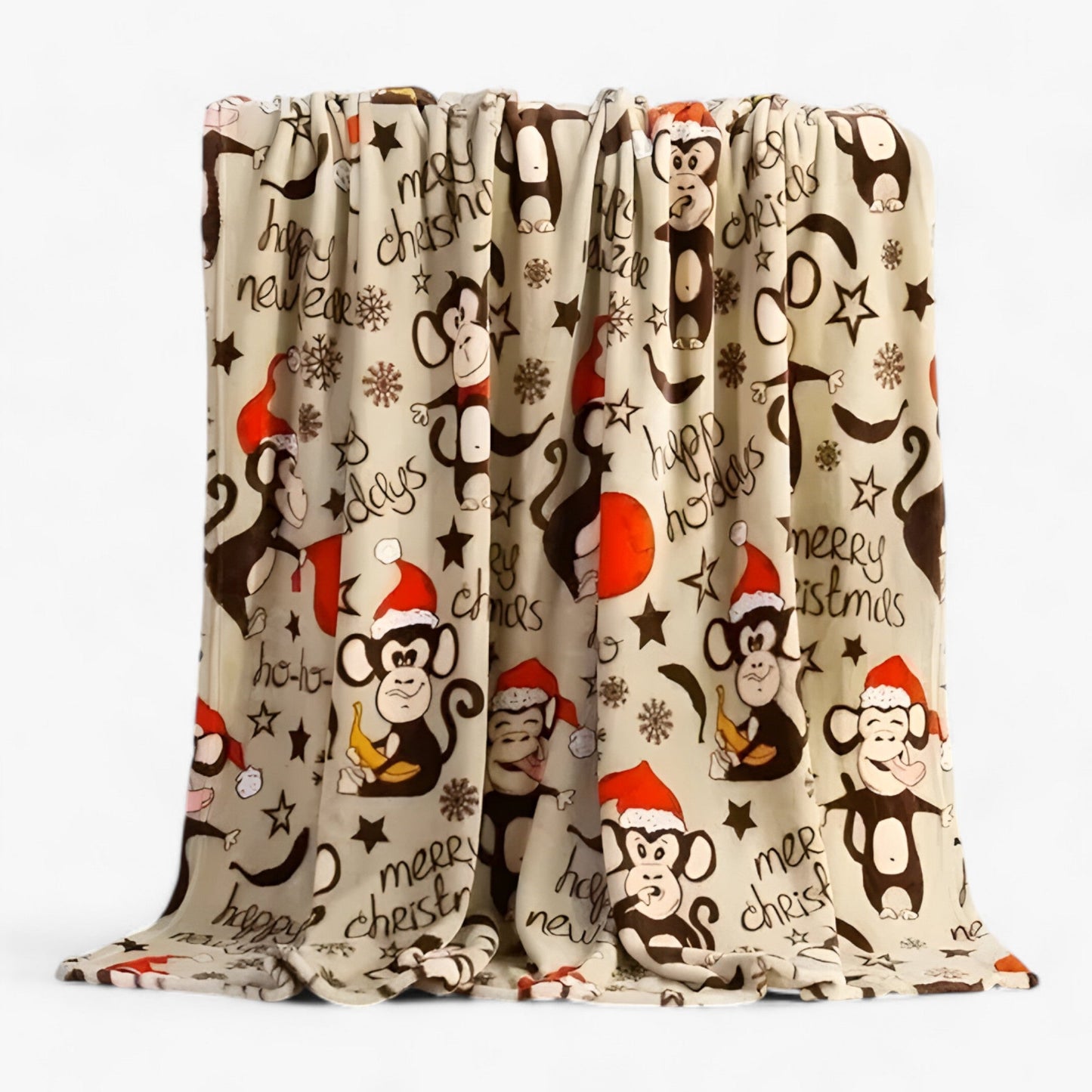 Luxuriöse Weihnachtsdecke aus Fleece - Elegante und kuschelige Urlaubsdekoration