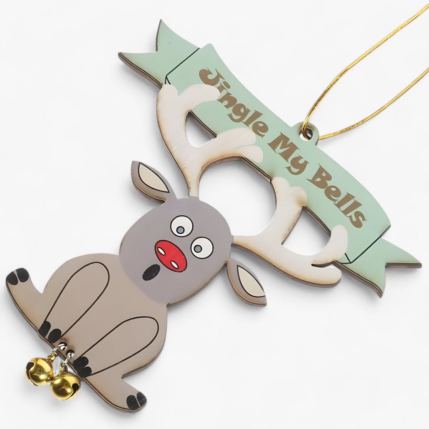 Lustiges Weihnachtsornament - Glockenaufhänger Weihnachtsmann für Weihnachtsbaum und Neujahrsdekoration