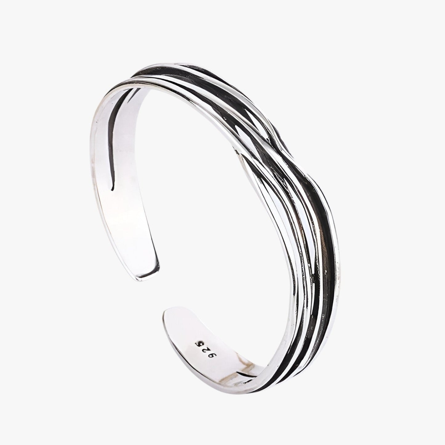 Natalia | Geflochtenes Silberarmband im Retro-Stil