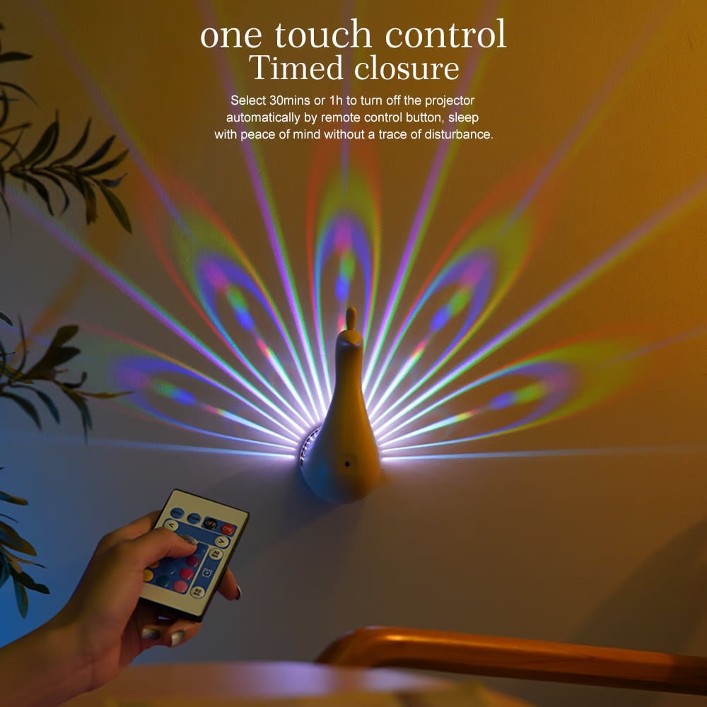 GlowFeather™ - Peacock LED-Projektor