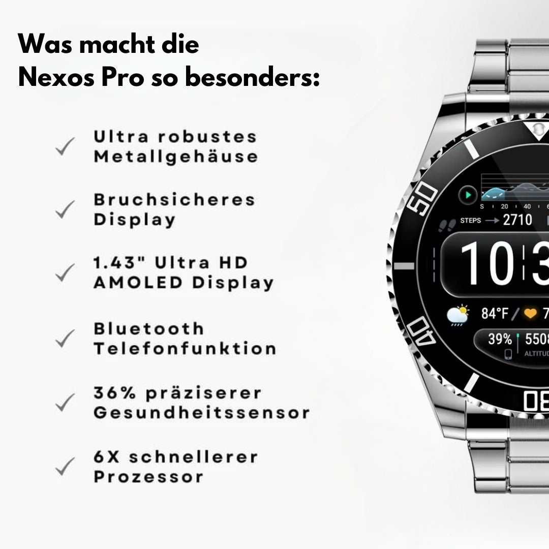 Nexos Pro Smartwatch - Unzerstörbare Militär-Uhr (2025)