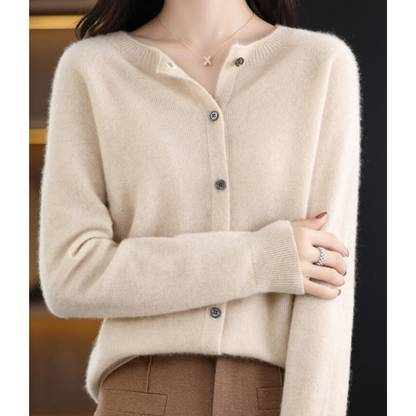 Damen Rundhals-Cardigan – Amalia