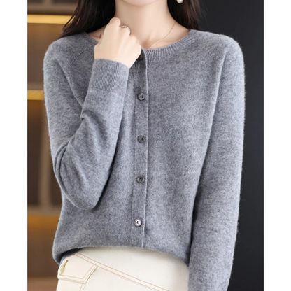 Damen Rundhals-Cardigan – Amalia