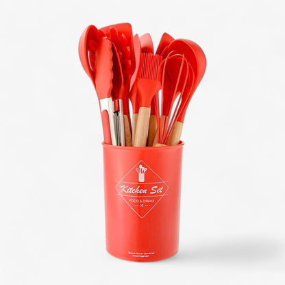 Set von 12 Küchenhelfern aus Silikon