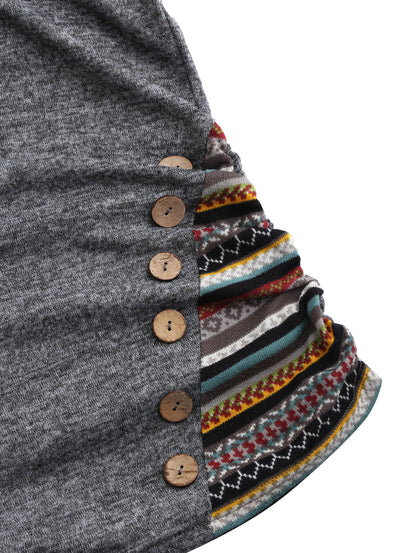 Lässiger Damen Kapuzenpullover mit Tribal-Muster – Tavira