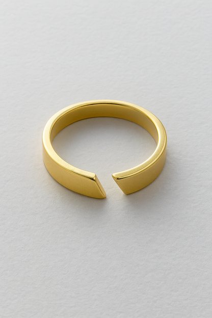 Sliced | Verstellbarer Ring in Gold/Silber