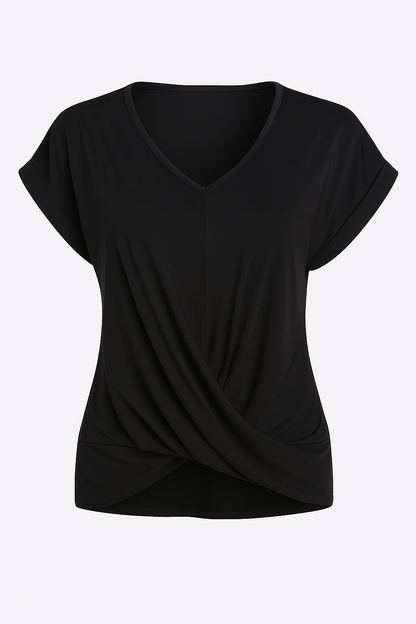 Ruth | T-Shirt mit V-Ausschnitt aus weichem, leichtem Stoff
