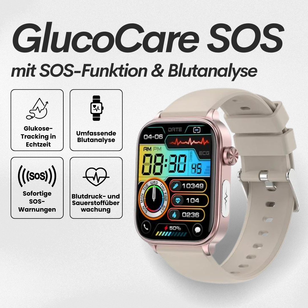 GlucoCare SOS – Smartwatch mit SOS-Funktion & Sturzerkennung