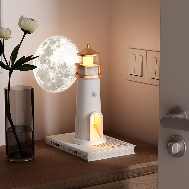 LunaBeam™ - Mondschein-Leuchtturm-Projektionslampe Bluetooth-Lautsprecher
