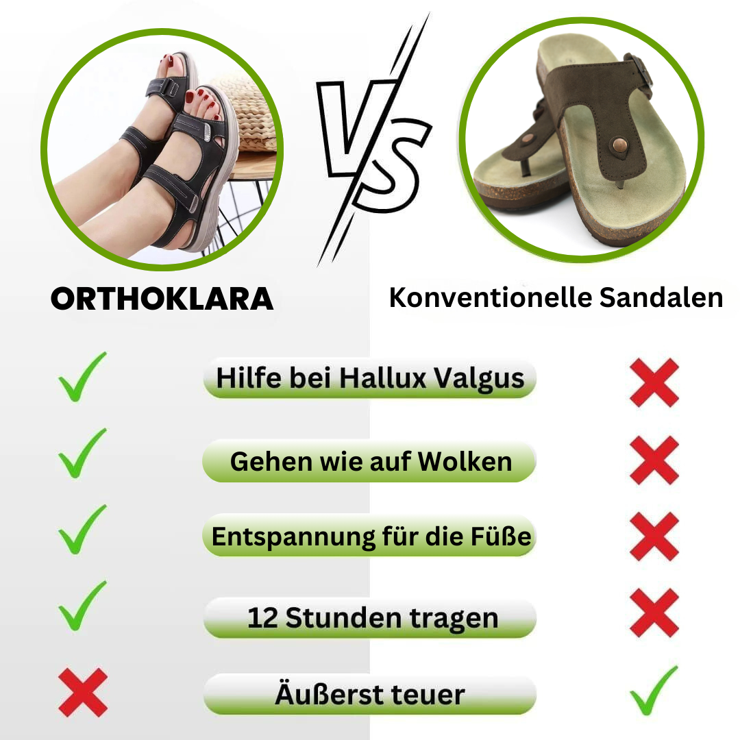 OrthoKlara - Rutschfeste ergonomische Sandalen