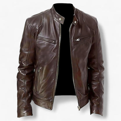 Basile | Lederjacke für Männer für Motorrad - Slim Fit und Windschutz
