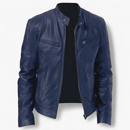 Lederjacke für Herren zum Motorradfahren - Slim Fit und Windschutz