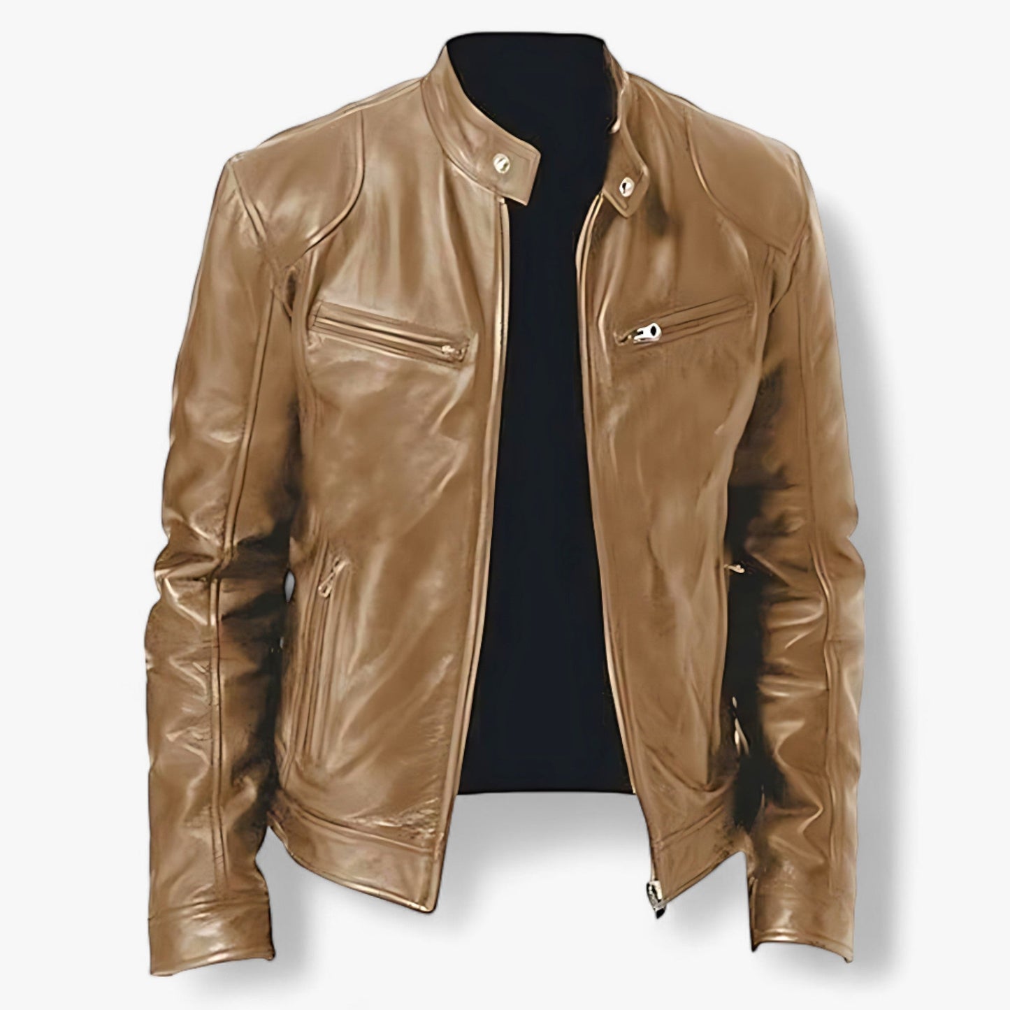 Basile | Lederjacke für Männer für Motorrad - Slim Fit und Windschutz