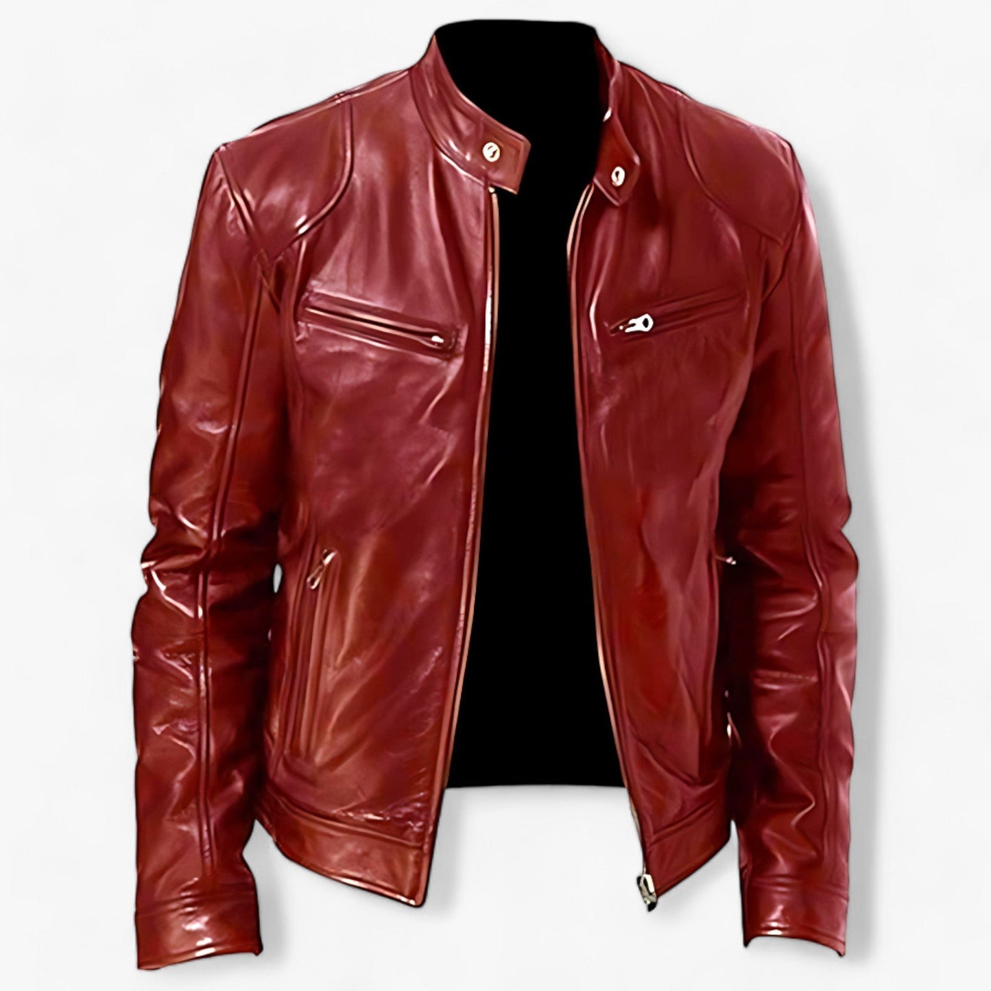 Basile | Lederjacke für Männer für Motorrad - Slim Fit und Windschutz