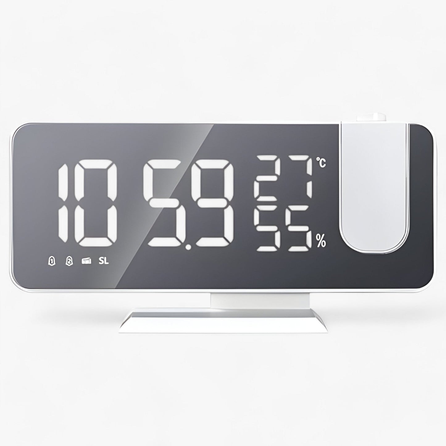 Intelligenter Wecker - FM-Radio & LED-Display mit 180° Uhrprojektion