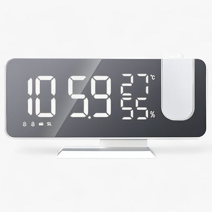 Intelligenter Wecker - FM-Radio & LED-Display mit 180° Uhrprojektion