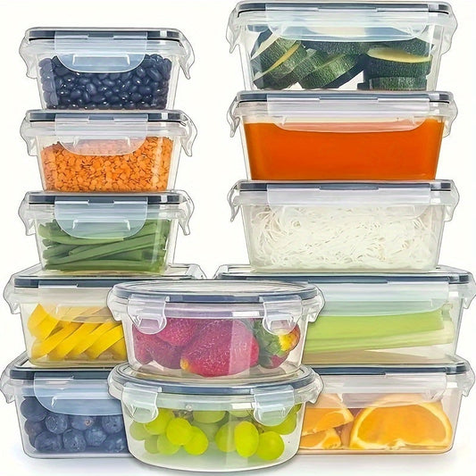 Luftdichte Lebensmittelbehälter mit Schnappverschluss - 12er-Set