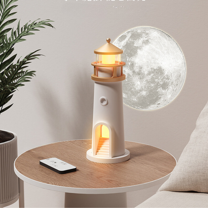 LunaBeam™ - Mondschein-Leuchtturm-Projektionslampe Bluetooth-Lautsprecher