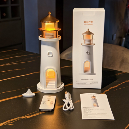 LunaBeam™ - Mondschein-Leuchtturm-Projektionslampe Bluetooth-Lautsprecher