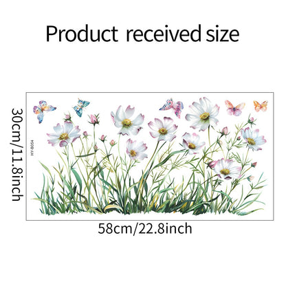 BloomLite™ - Floraler Nachbarschaftsfensteraufkleber mit bunten Blumen