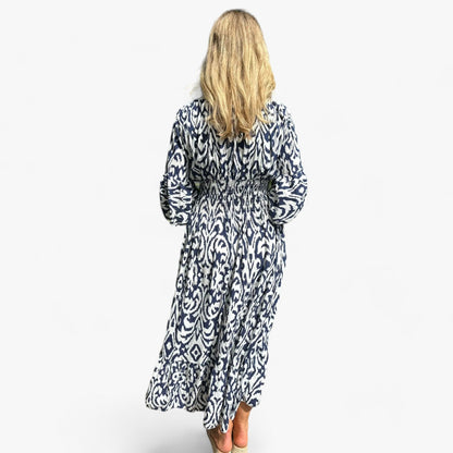 Großes Florales V-Ausschnitt-Kleid - Perfekt für Strandurlaube