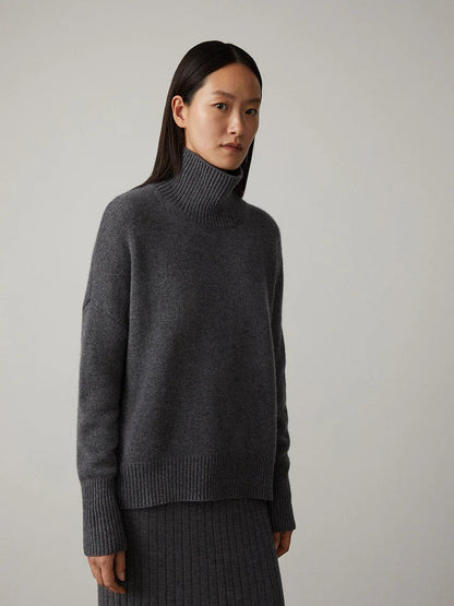 Luxuriöser Kaschmir-Rollkragenpullover für Damen – Amira