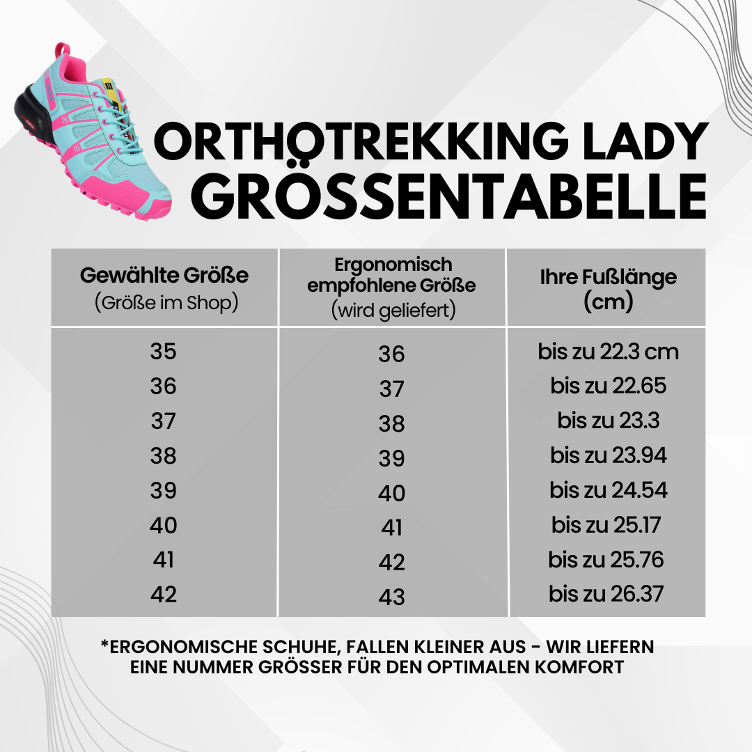 OrthoTrekking Lady™ – Ergonomische Trekking- und Wanderschuhe für Damen