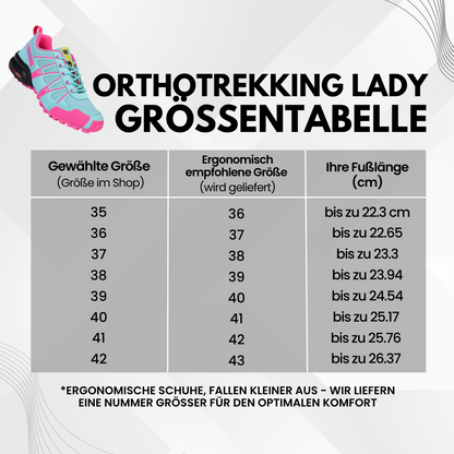 OrthoTrekking Lady™ – Ergonomische Trekking- und Wanderschuhe für Damen