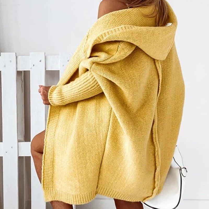Lässiger Damen Kapuzen-Cardigan – Noelia