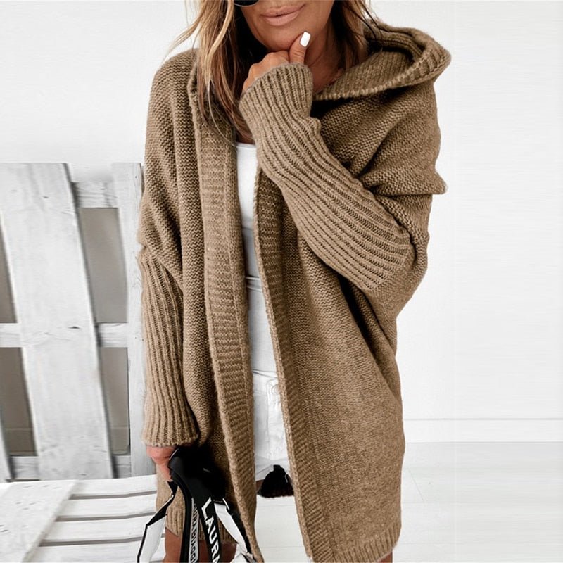 Lässiger Damen Kapuzen-Cardigan – Noelia