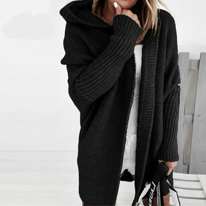 Lässiger Damen Kapuzen-Cardigan – Noelia