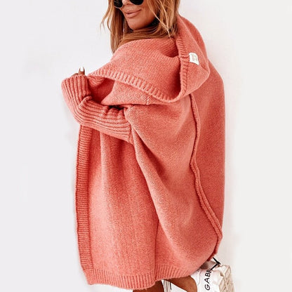 Lässiger Damen Kapuzen-Cardigan – Noelia