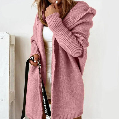 Lässiger Damen Kapuzen-Cardigan – Noelia