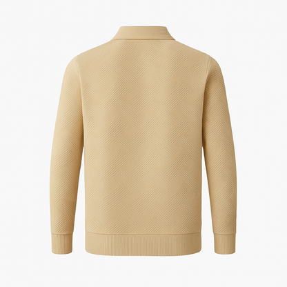 Victor | Texturiertes Herrenpullover mit Viertelreißverschluss - Moderne Passform