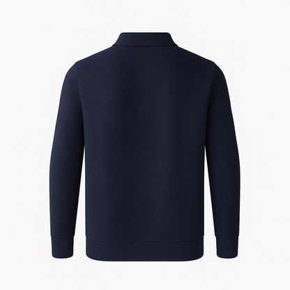 Victor | Texturiertes Herrenpullover mit Viertelreißverschluss - Moderne Passform