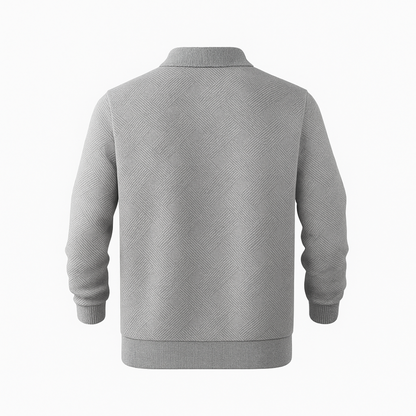 Victor | Texturiertes Herrenpullover mit Viertelreißverschluss - Moderne Passform