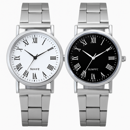 Leon | Elegante silberne Uhr für Herren