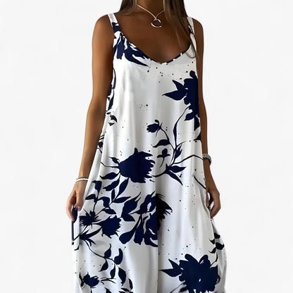 Daniela | Damen Baumwoll Sommerkleid Ärmellos Floral
