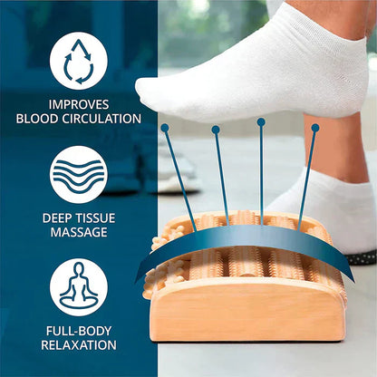 FootEase™ - Holz-Fußroller-Massagegerät | 50 % RABATT