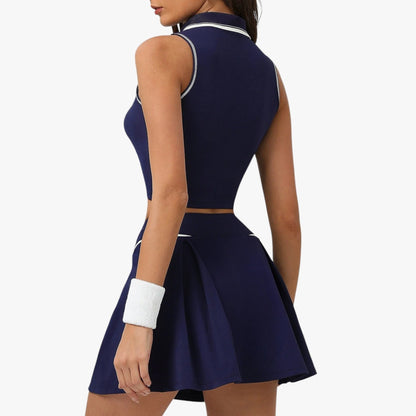 Monique | Stil und Unterstützung – Damen-Tennisset aus 2 Teilen mit gepolstertem Top