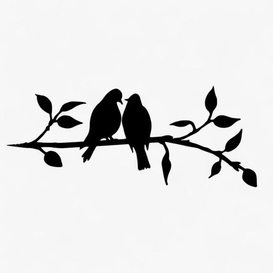 Gartendekoration | Metallvogel-Silhouette – Kunst im Hintergarten