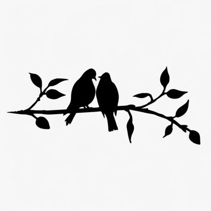 Gartendekoration | Metallvogel-Silhouette – Kunst im Hintergarten