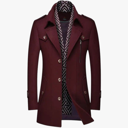 Dalton | Eleganz und Wärme - Langer Wollmantel für den Winter