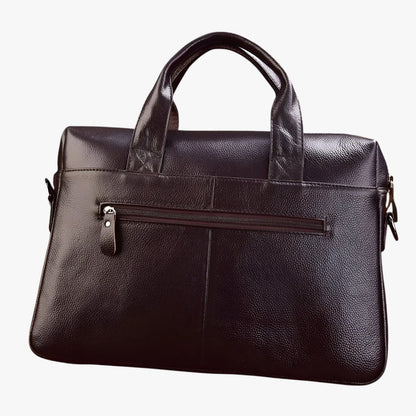 Benjamin | Elegante Herren Reisetasche aus echtem Leder Aktentasche Schultertasche für Laptop