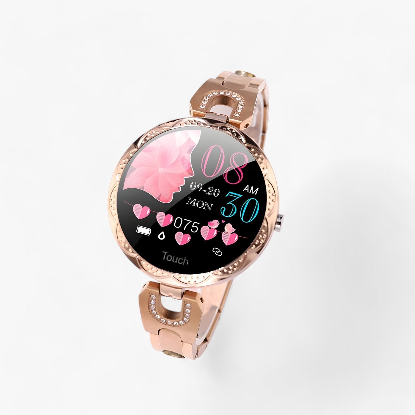 GlamFit | Smartwatch - Elegant, wasserdicht und in der Lage, den Fortschritt der Fitness zu verfolgen