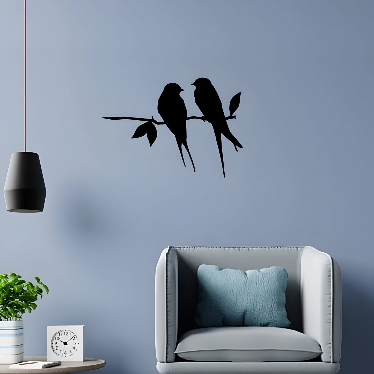 Gartendekoration | Metallvogel-Silhouette – Kunst im Hintergarten