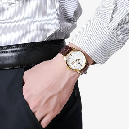 Renzo | Klassische Luxus-Lederuhr