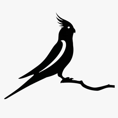 Gartendekoration | Metallvogel-Silhouette – Kunst im Hintergarten